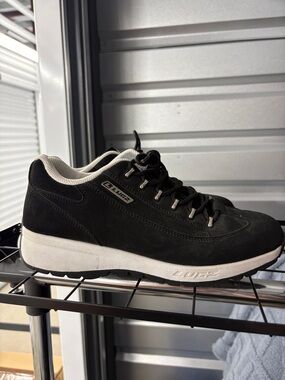 Lugz Men's Black Suede Low-Top Sneaker with White Midsole